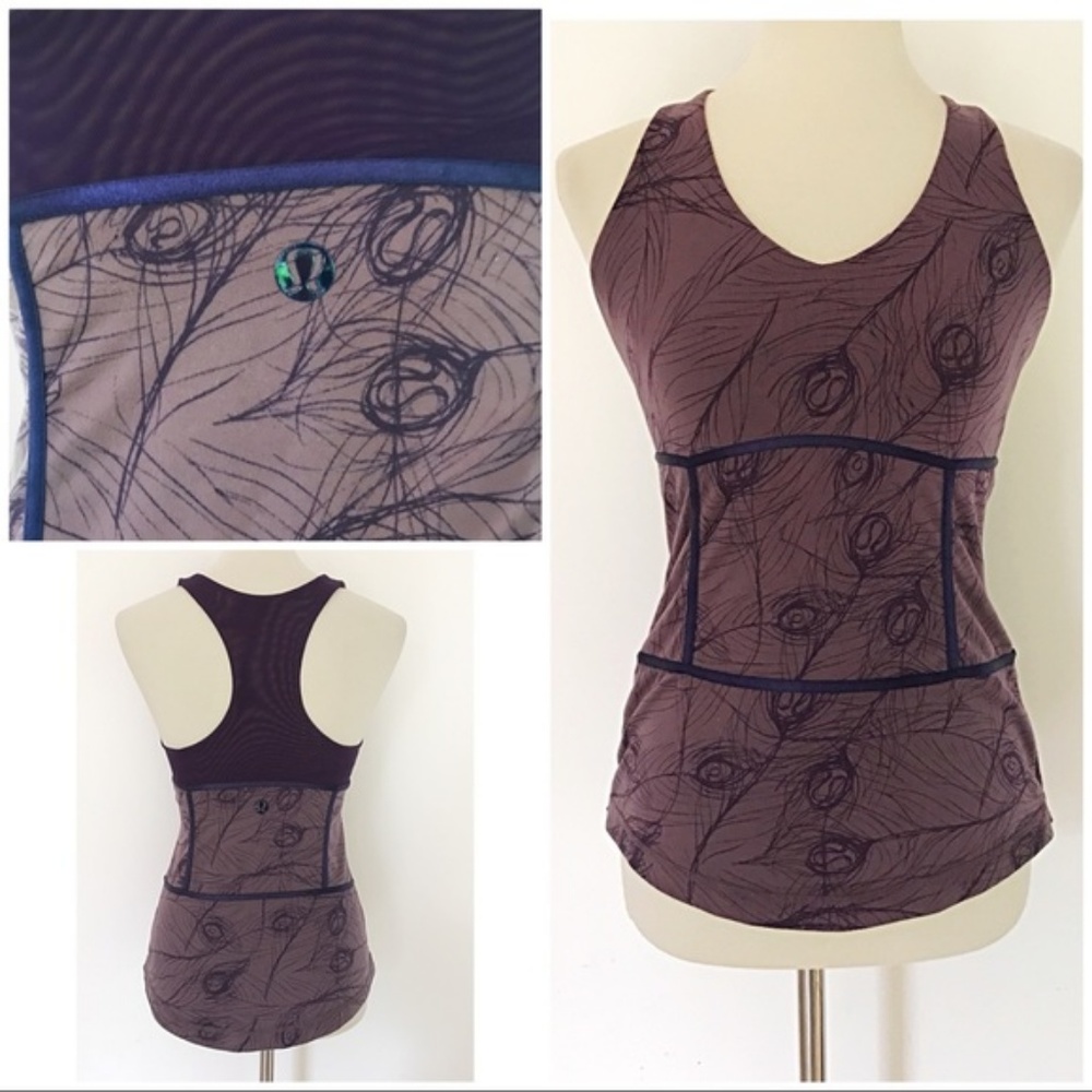 Rare Sirsa tank feather print purple